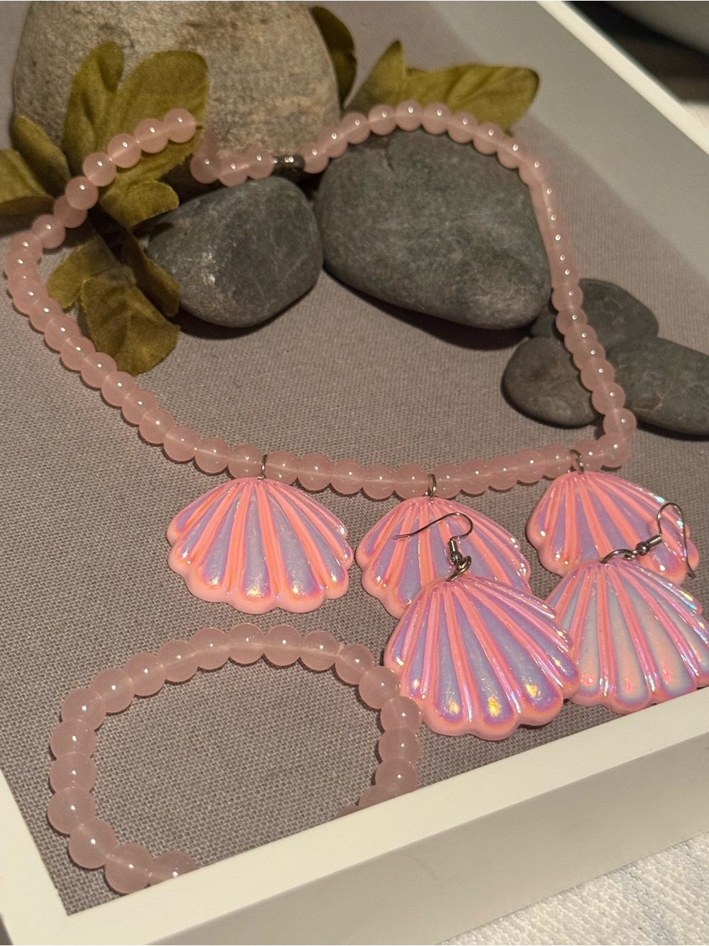 Mermaid Costume Jewelry Pink Set